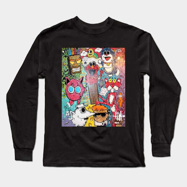 Hugus mural collage 2 Long Sleeve T-Shirt by hugusdesign